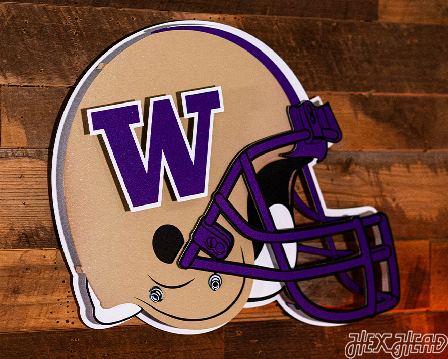 BLITZ COLLECTION - 8 LAYER Washington Huskies 3D Metal Wall Art