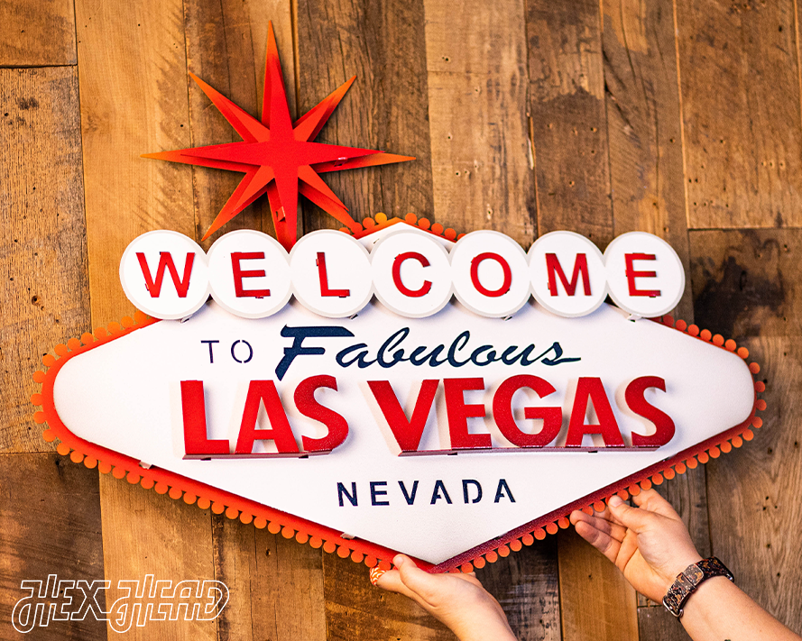 "Welcome to Las Vegas" 3D Metal Wall Art XXL