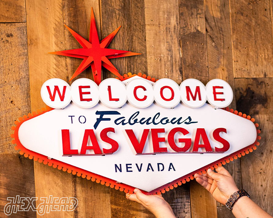 "Welcome to Las Vegas"  3D Metal Wall Art XXL