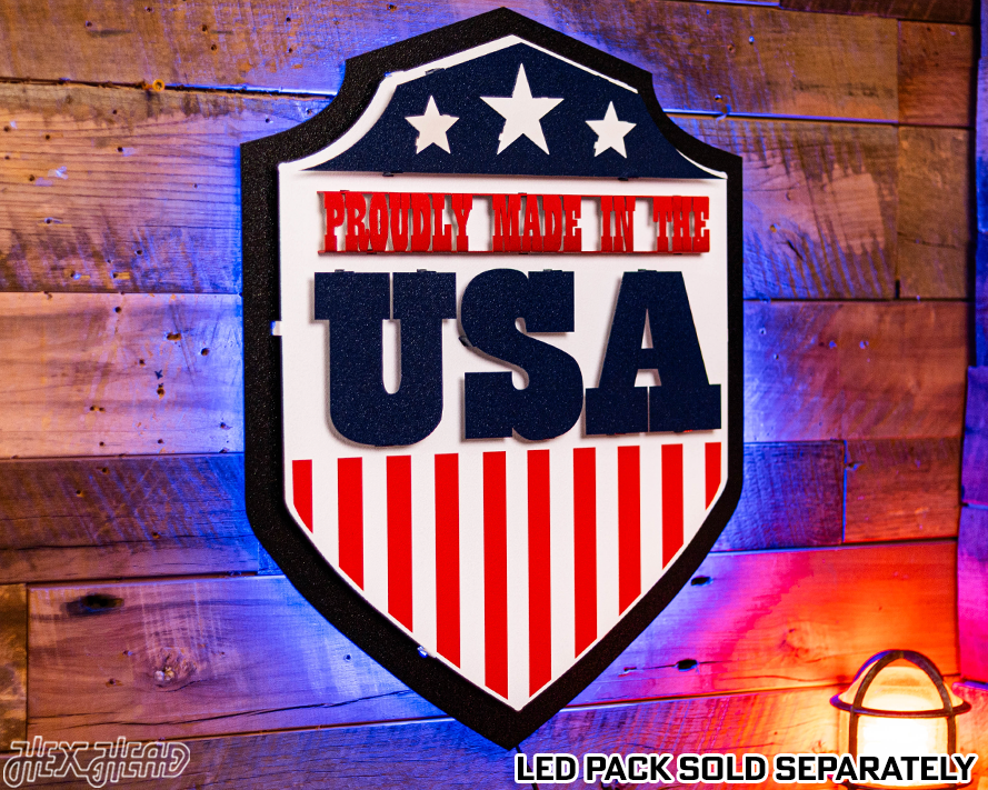 Proudly Made in the USA! 3D Vintage Metal Art