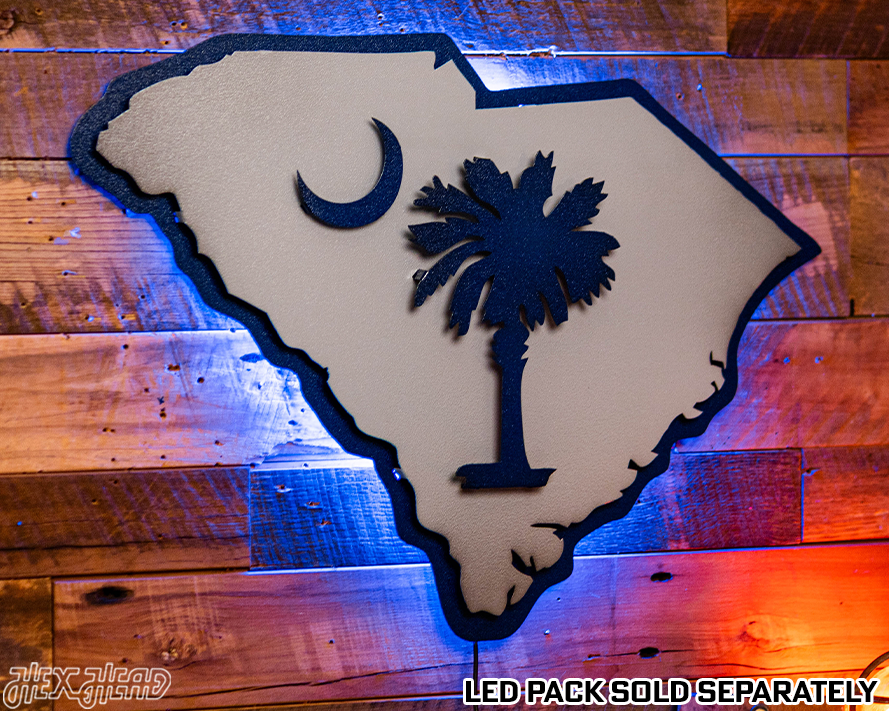 South Carolina State Emblem 3D Vintage Metal Wall Art