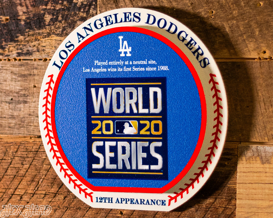 Los Angeles Dodgers 2020 World Series "Double Play" On the Shelf or on the Wall Art