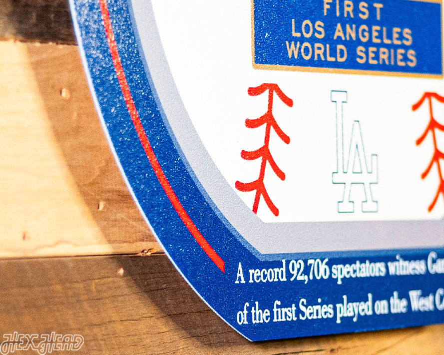VARSITY Collection- SINGLE Layer Los Angeles Dodgers 1959 World Series Wall Art