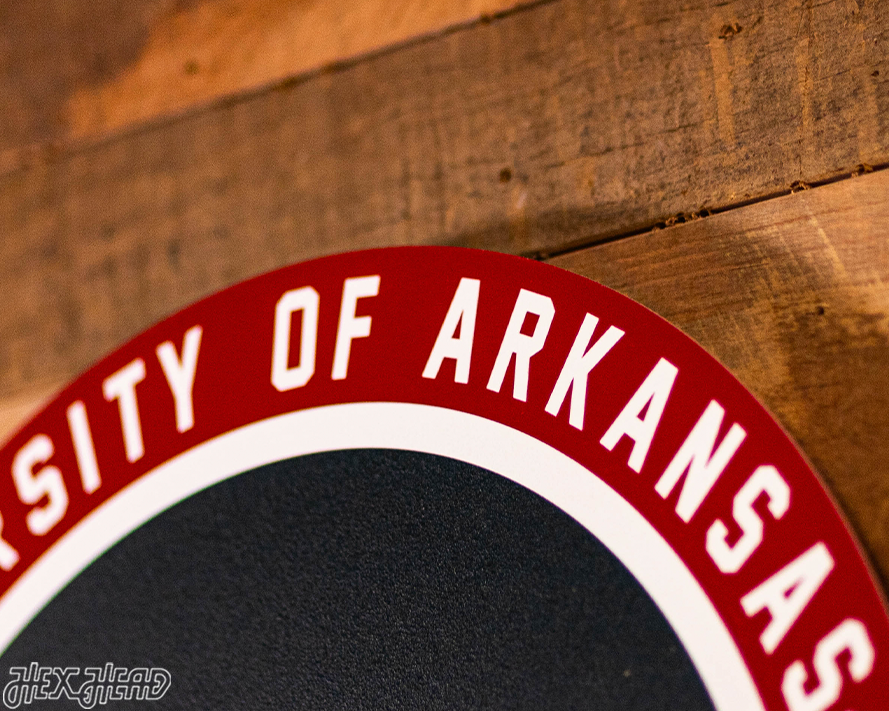 VARSITY Collection- SINGLE Layer Arkansas Razorbacks Metal Wall Art