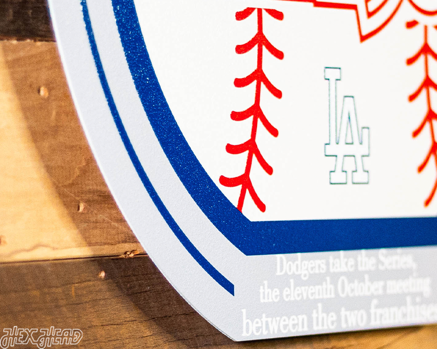 VARSITY Collection- SINGLE Layer Los Angeles Dodgers 1981 World Series Wall Art