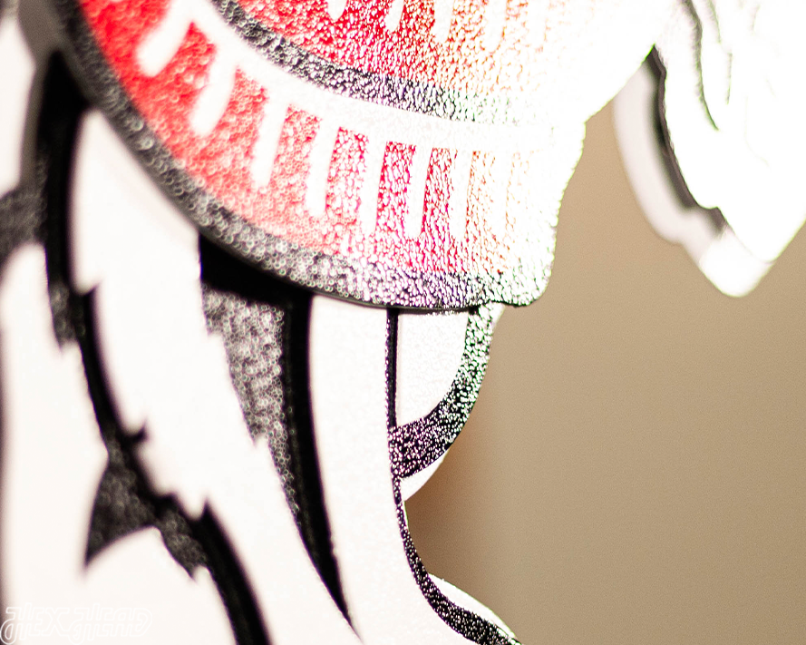 Wisconsin "BADGER" 3D Vintage Metal Wall Art