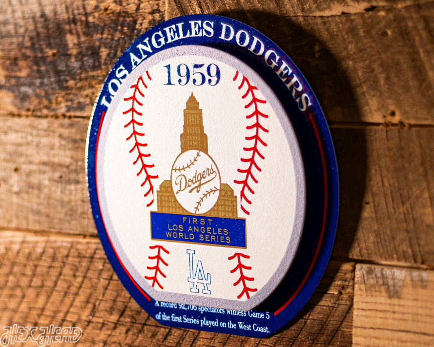Los Angeles Dodgers 1959 World Series "Double Play" On the Shelf or on the Wall Art