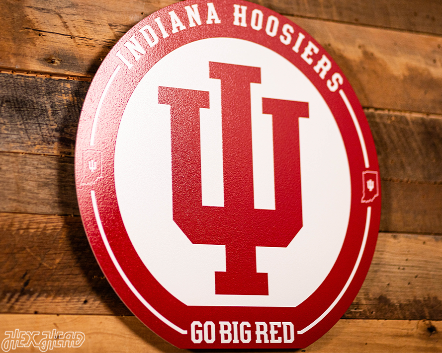 VARSITY Collection- SINGLE Layer Indiana Hoosiers Metal Wall Art
