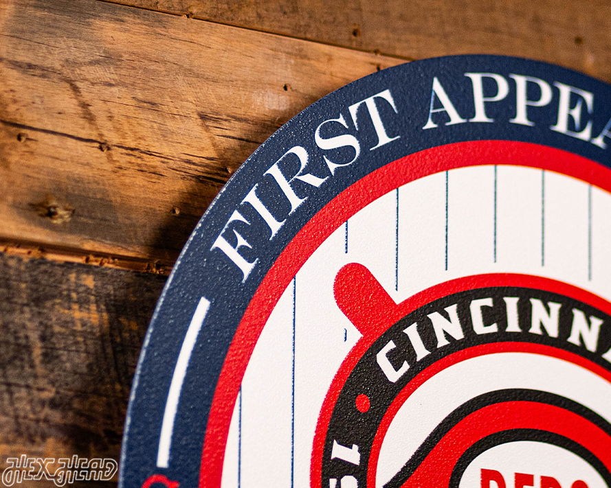 VARSITY Collection- SINGLE Layer Cincinnati Reds World Series Metal Wall Art