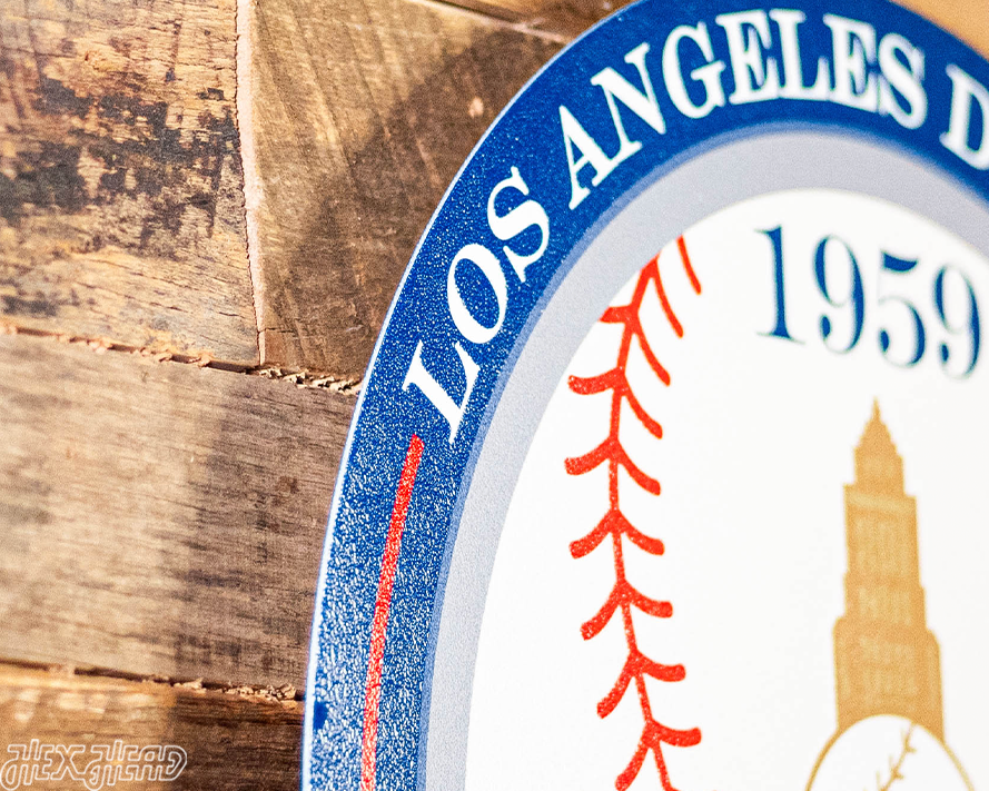 VARSITY Collection- SINGLE Layer Los Angeles Dodgers 1959 World Series Wall Art