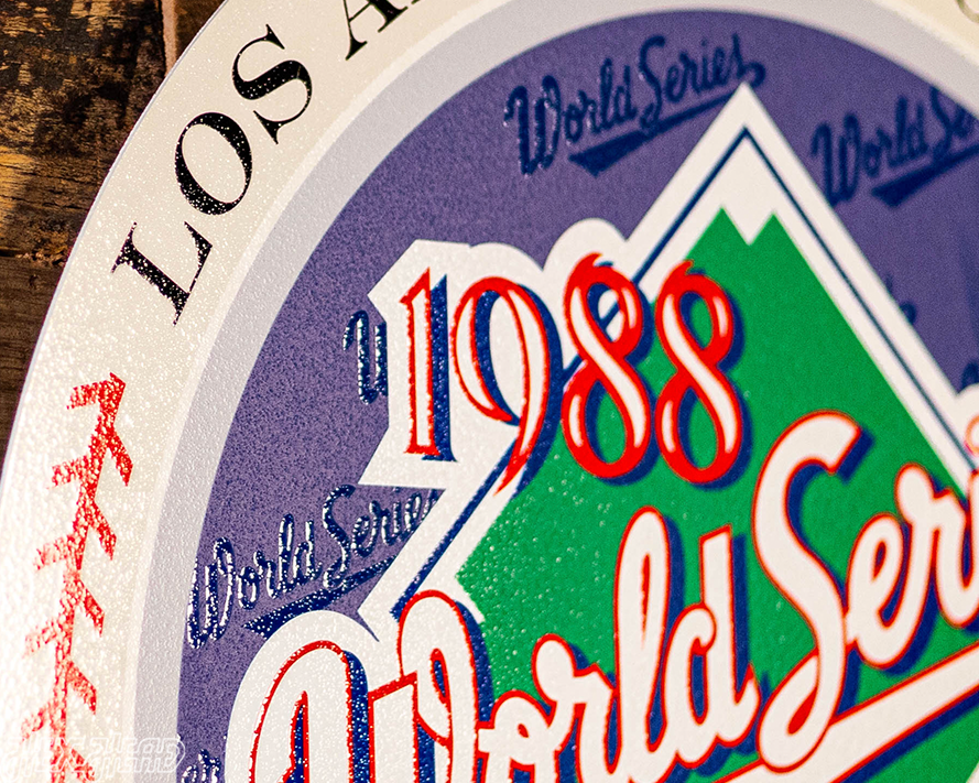 VARSITY Collection- SINGLE Layer Los Angeles Dodgers 1988 World Series Wall Art