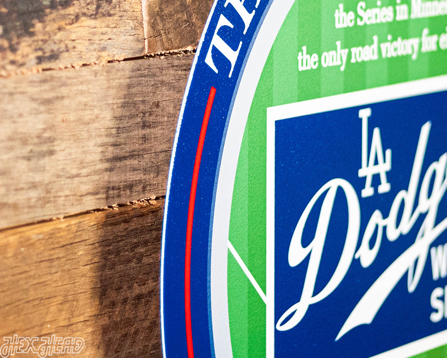 VARSITY Collection- SINGLE Layer Los Angeles Dodgers 1965 World Series Wall Art