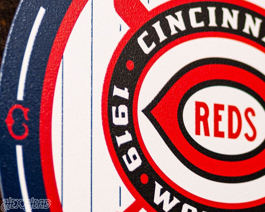 VARSITY Collection- SINGLE Layer Cincinnati Reds World Series Metal Wall Art