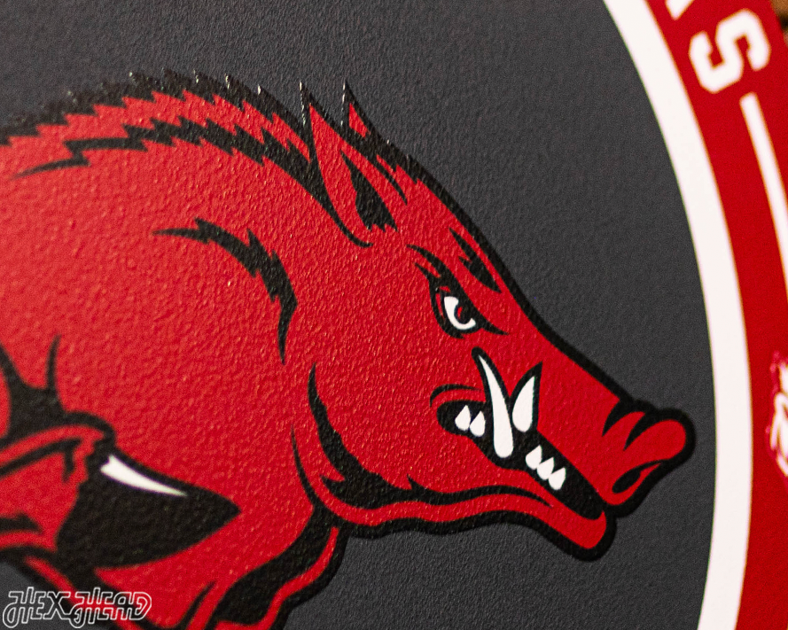 VARSITY Collection- SINGLE Layer Arkansas Razorbacks Metal Wall Art