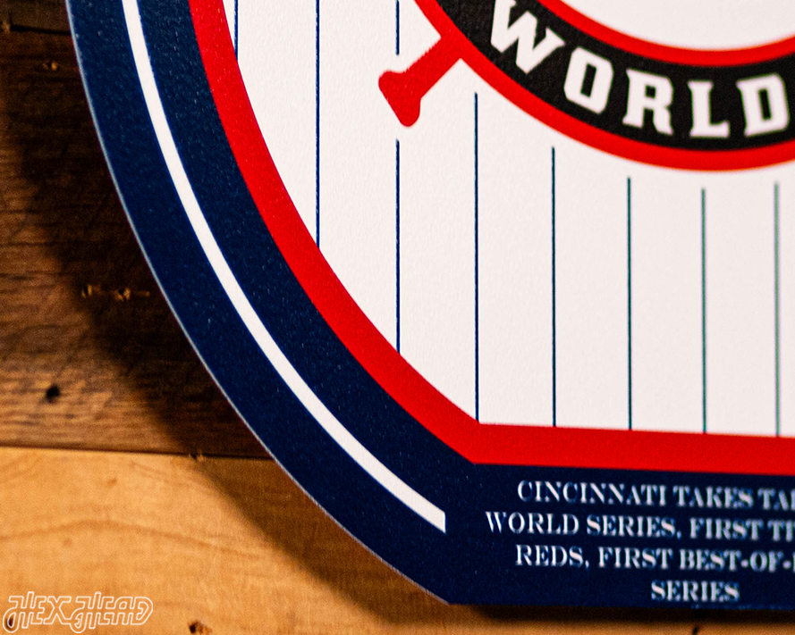 VARSITY Collection- SINGLE Layer Cincinnati Reds World Series Metal Wall Art