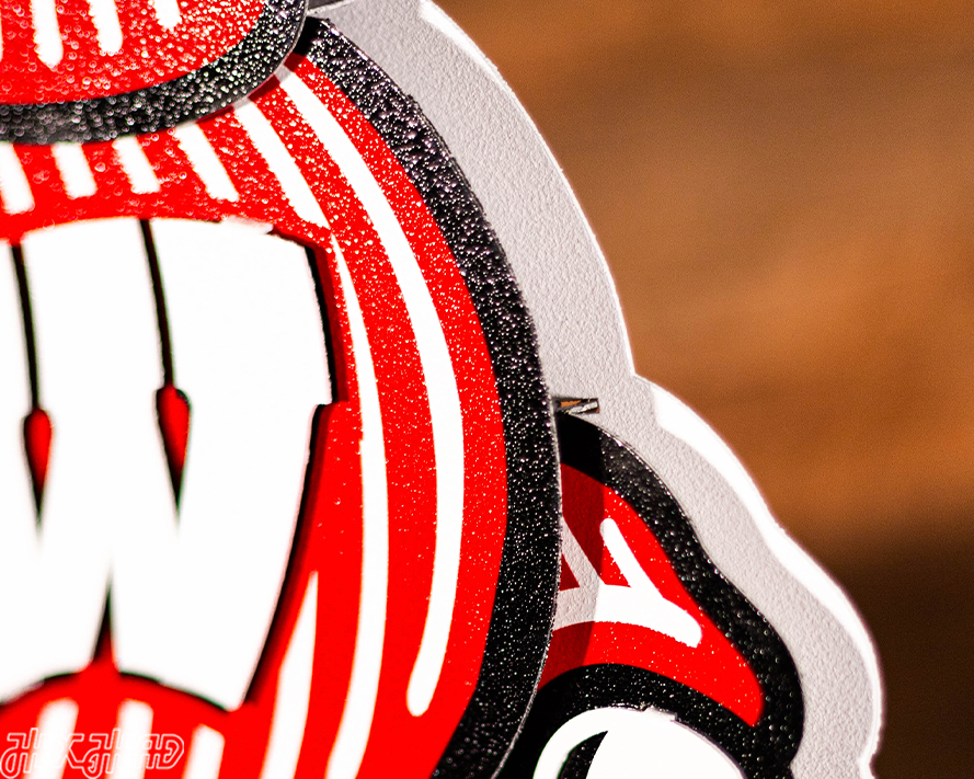 Wisconsin "BADGER" 3D Vintage Metal Wall Art