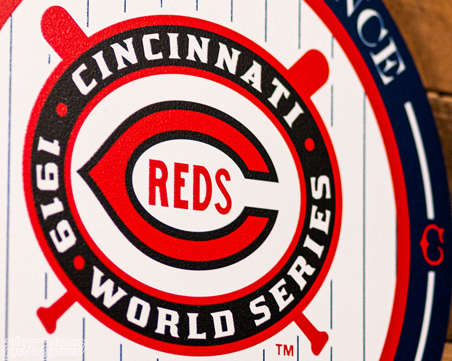 VARSITY Collection- SINGLE Layer Cincinnati Reds World Series Metal Wall Art
