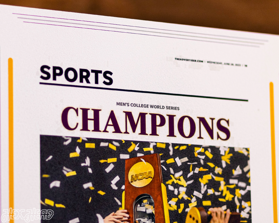 Daily Advertiser LSU Tigers 2023 NATIONAL CHAMPIONS Front Page - June 28, 2023