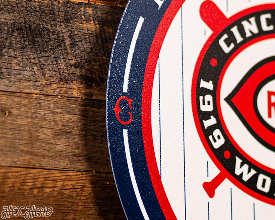 VARSITY Collection- SINGLE Layer Cincinnati Reds World Series Metal Wall Art