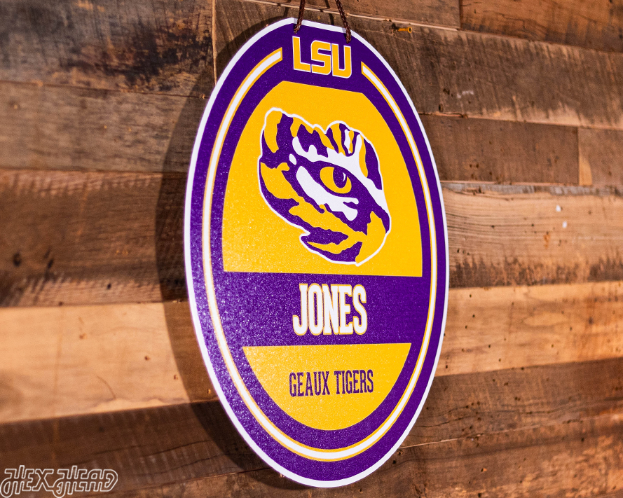 LSU Tigers Personalized Monogram Metal Art