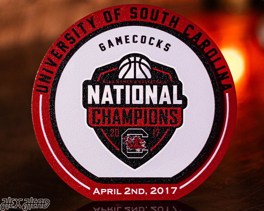South Carolina Gamecocks 2017 National Champions "Double Play" On the Shelf or on the Wall Art