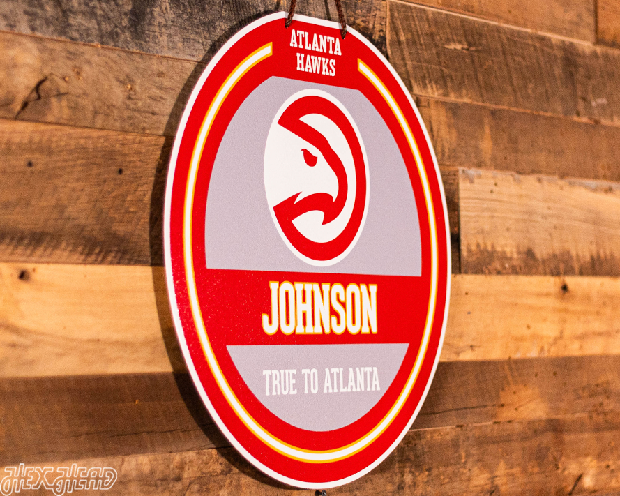 Atlanta Hawks Personalized Monogram Metal Art