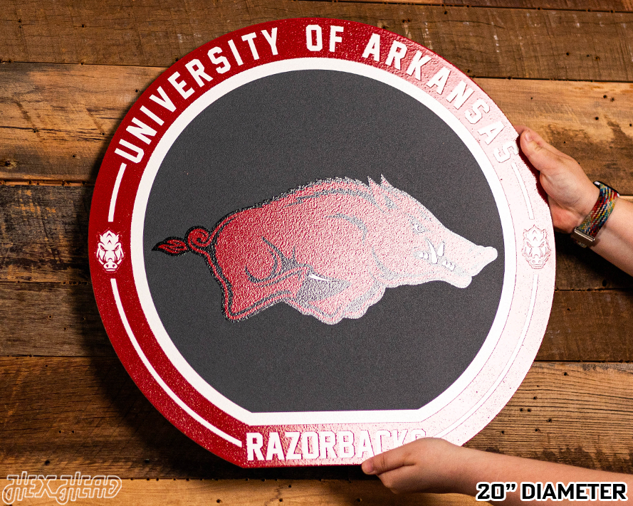 VARSITY Collection- SINGLE Layer Arkansas Razorbacks Metal Wall Art