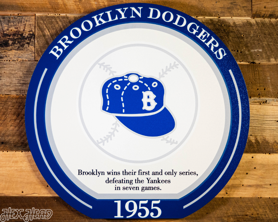 Test -- VARSITY Collection SINGLE Layer Los Angeles Dodgers World Series Wall Art