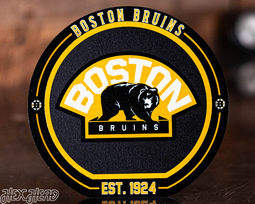 Boston Bruins "Double Play" On the Shelf or on the Wall Art