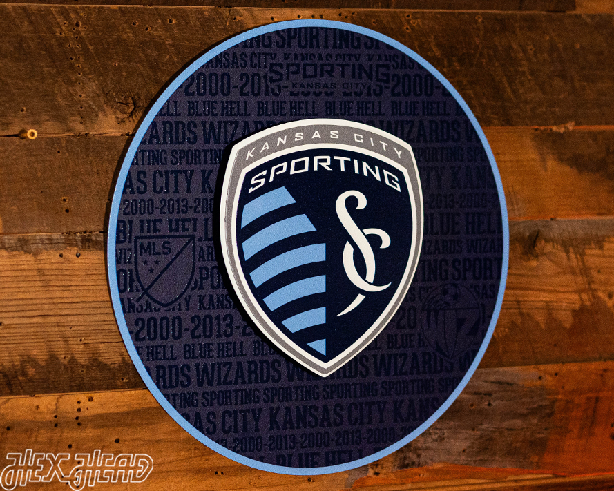 CLOSE OUT - Sporting Kansas City CRAFT SERIES 3D Embossed Metal Wall Art