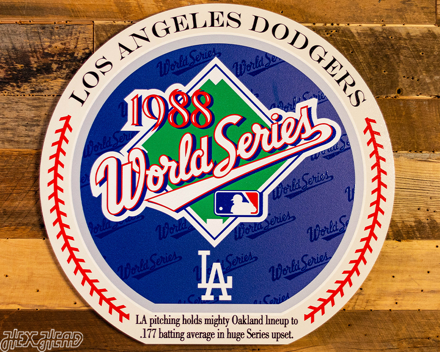 Test -- VARSITY Collection SINGLE Layer Los Angeles Dodgers World Series Wall Art