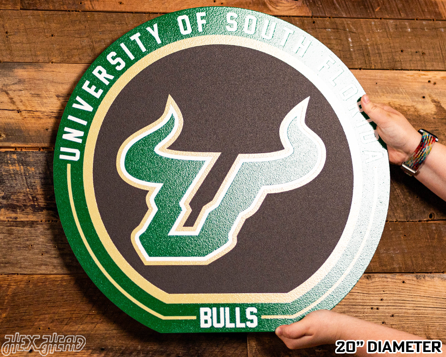 VARSITY Collection- SINGLE Layer South Florida Bulls Metal Wall Art