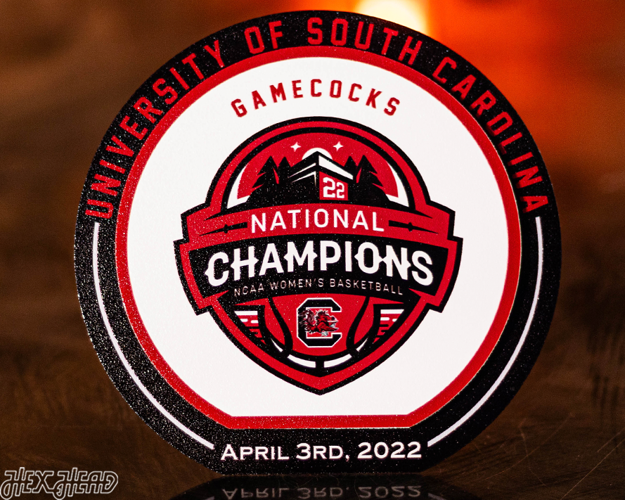 South Carolina Gamecocks 2022 National Champions "Double Play" On the Shelf or on the Wall Art