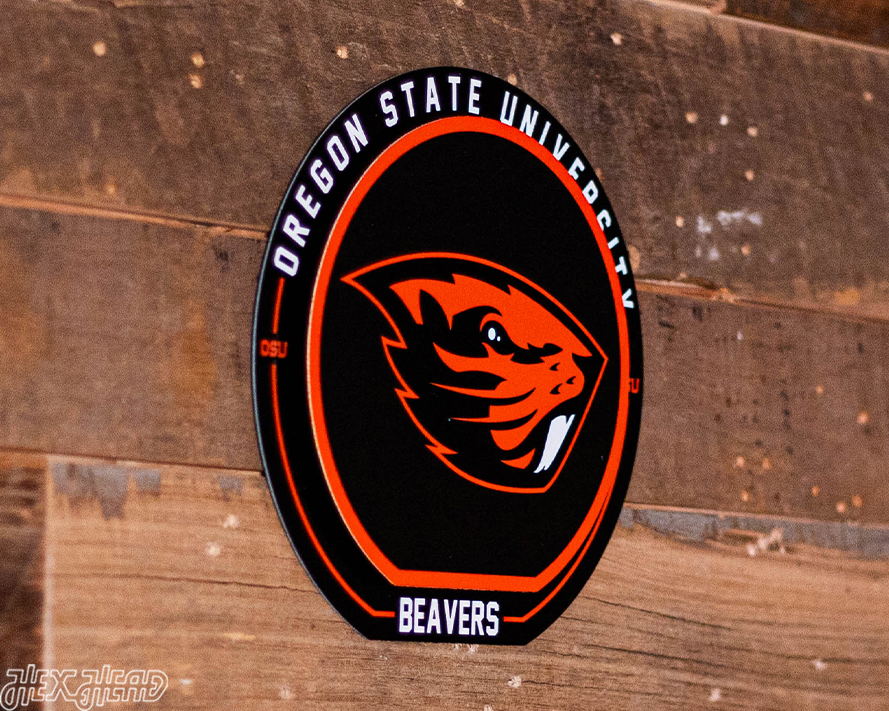 Oregon State Beaver "Double Play" On the Shelf or on the Wall Art