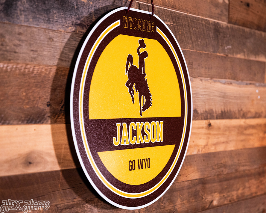 University of Wyoming Personalized Monogram Metal Art