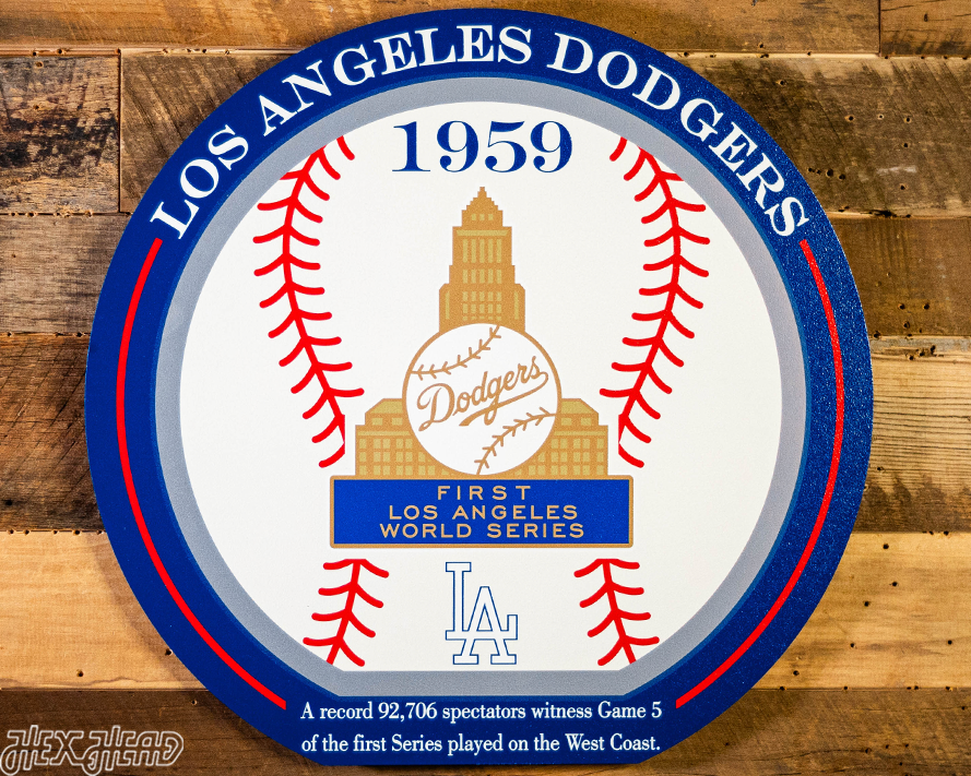 Test -- VARSITY Collection SINGLE Layer Los Angeles Dodgers World Series Wall Art