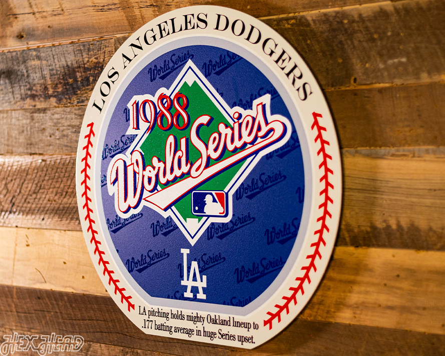 VARSITY Collection- SINGLE Layer Los Angeles Dodgers 1988 World Series Wall Art
