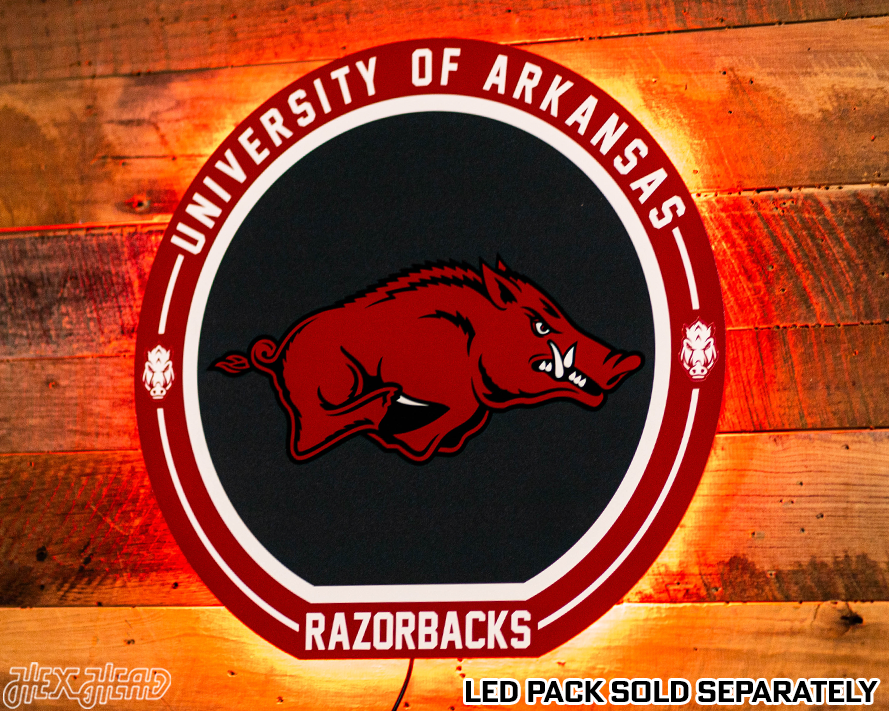 VARSITY Collection- SINGLE Layer Arkansas Razorbacks Metal Wall Art