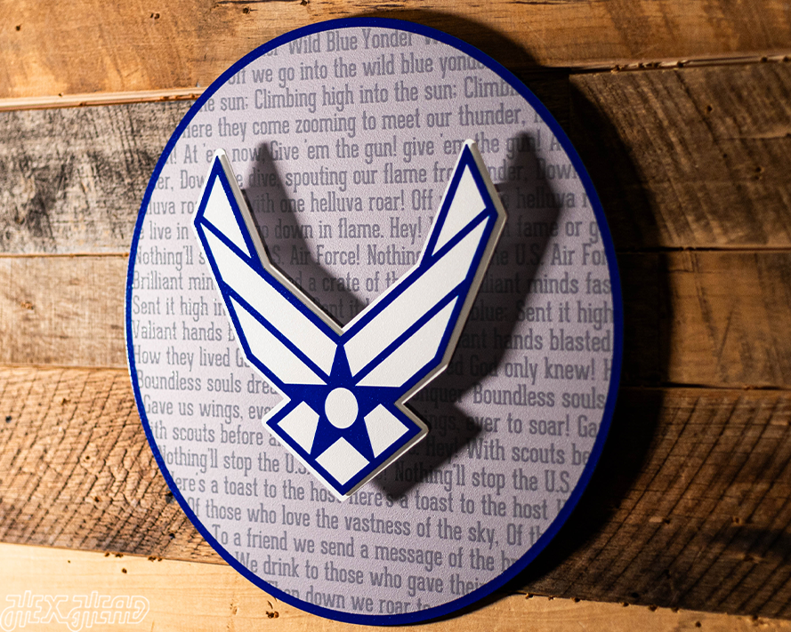 United States Air Force CRAFT SERIES 3D Embossed Metal Wall Art