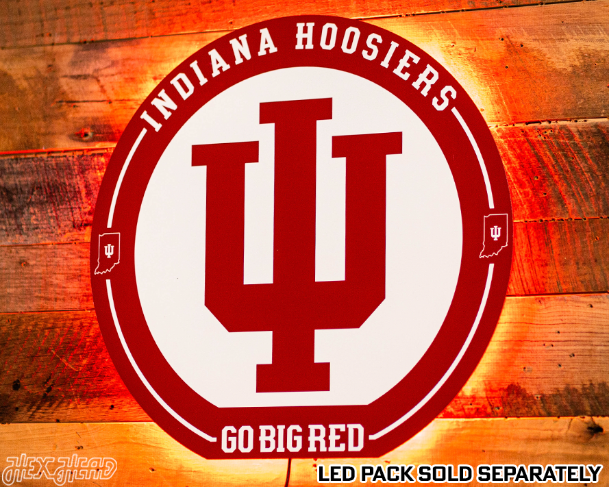 VARSITY Collection- SINGLE Layer Indiana Hoosiers Metal Wall Art