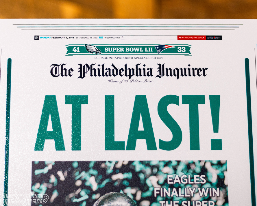 Philadelphia Inquirer Eagles SUPER BOWL LII Front Page - FEB 5, 2018