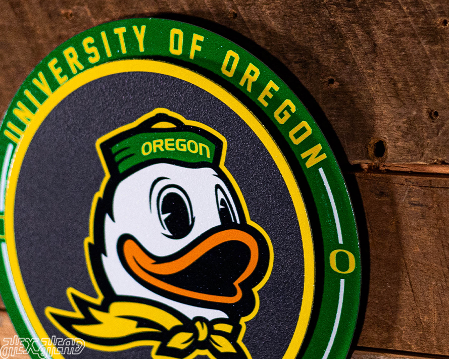 Oregon Ducks "Double Play" On the Shelf or on the Wall Art