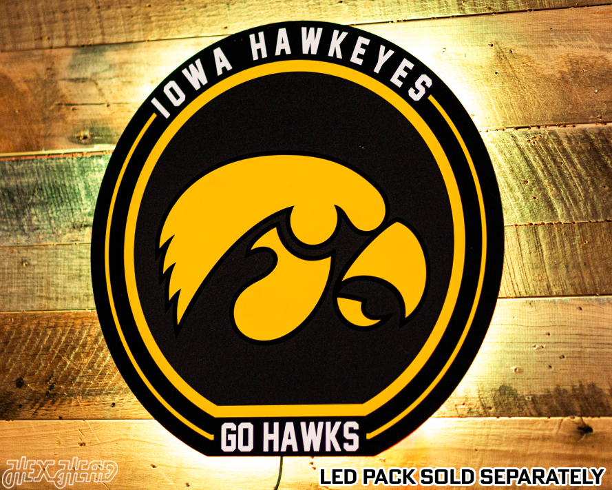 VARSITY Collection- SINGLE Layer Iowa Hawkeyes Metal Wall Art