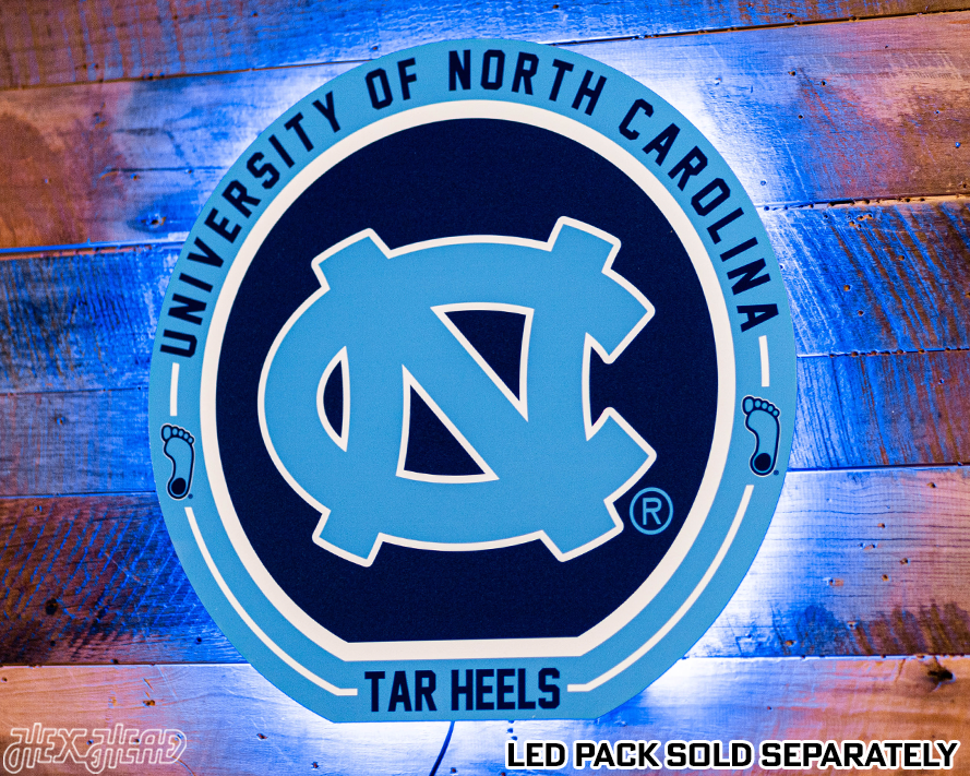 VARSITY Collection- SINGLE Layer North Carolina Tar Heels Metal Wall Art