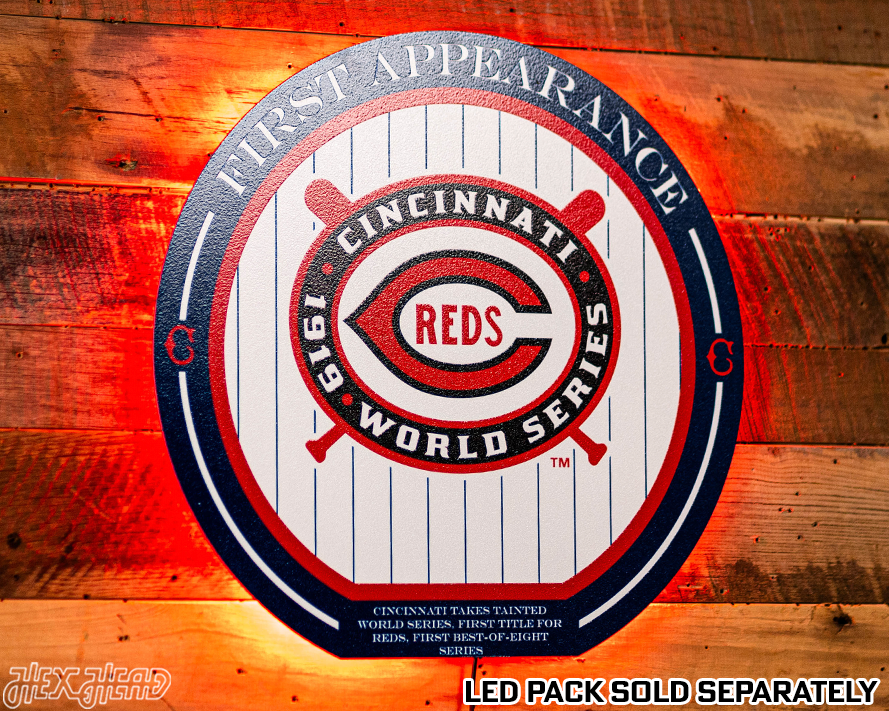 VARSITY Collection- SINGLE Layer Cincinnati Reds World Series Metal Wall Art