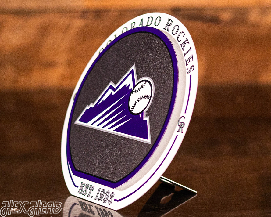 Colorado Rockies "Double Play" On the Shelf or on the Wall Art