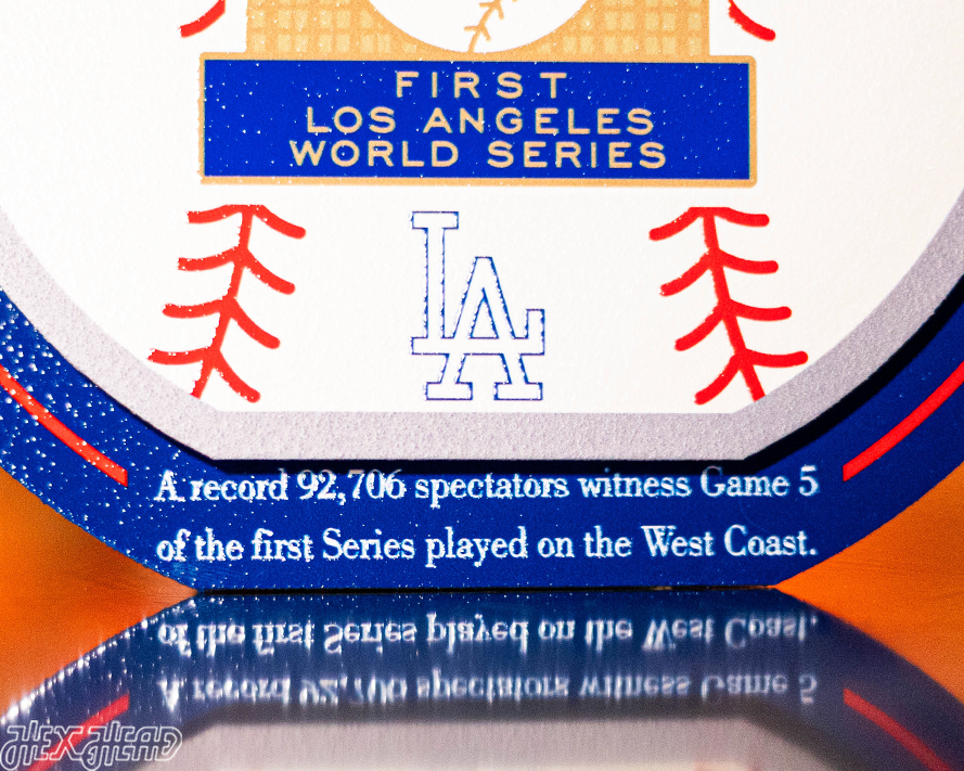 Los Angeles Dodgers 1959 World Series "Double Play" On the Shelf or on the Wall Art