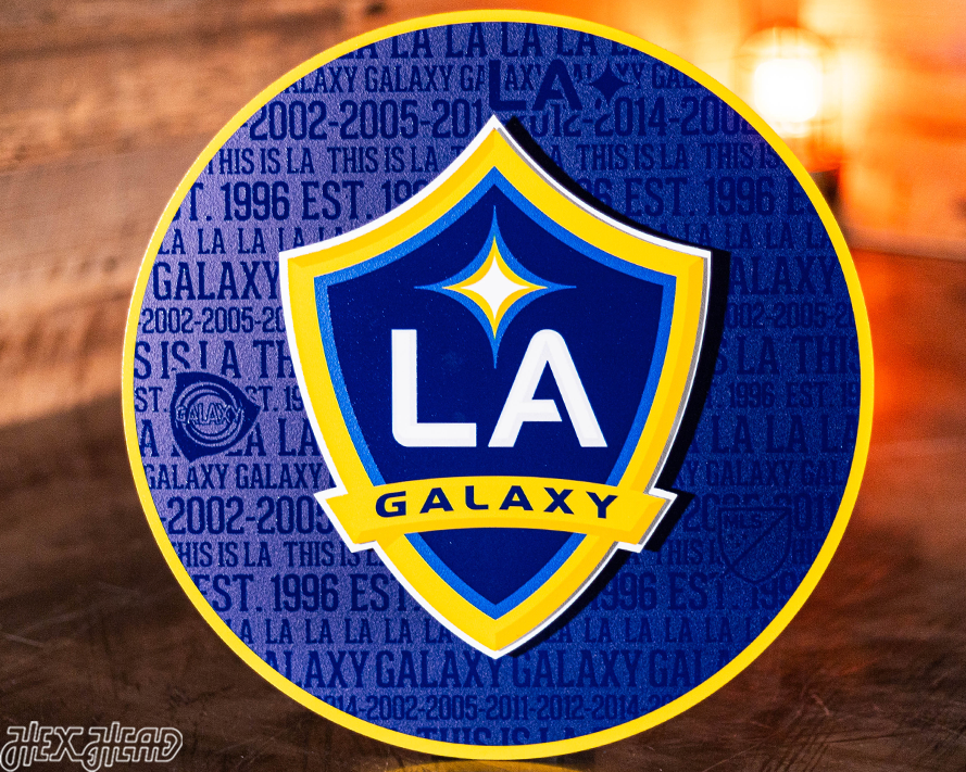 CLOSE OUT - LA Galaxy CRAFT SERIES 3D Embossed Metal Wall Art