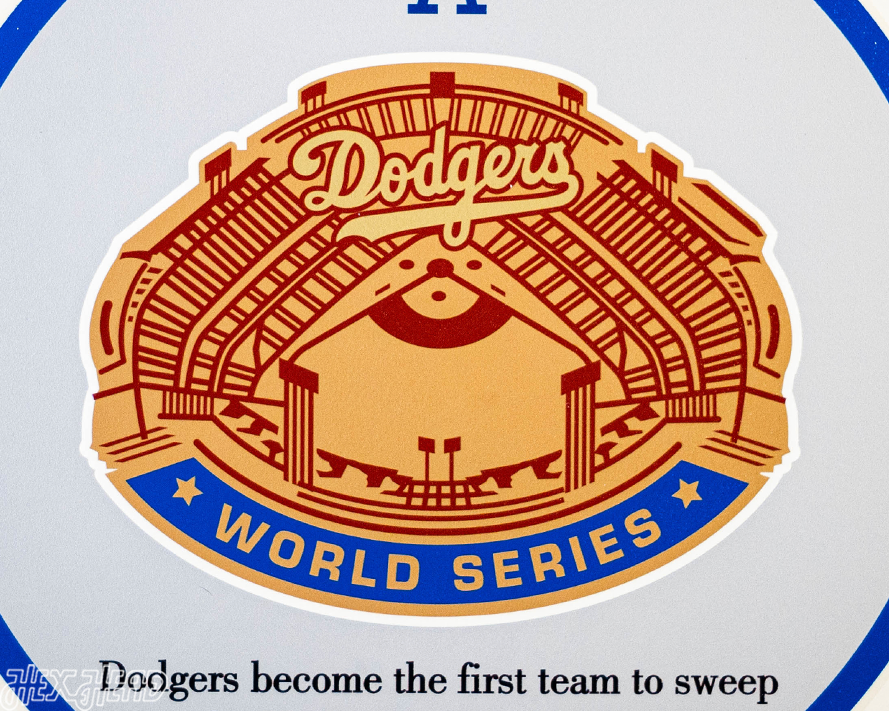 VARSITY Collection- SINGLE Layer Los Angeles Dodgers 1963 World Series Wall Art