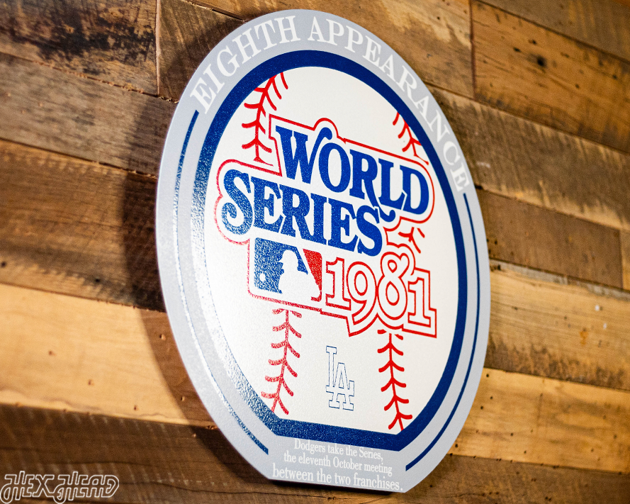VARSITY Collection- SINGLE Layer Los Angeles Dodgers 1981 World Series Wall Art